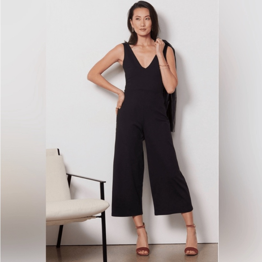 New Susana Monaco wide leg Jumpsuit ivory